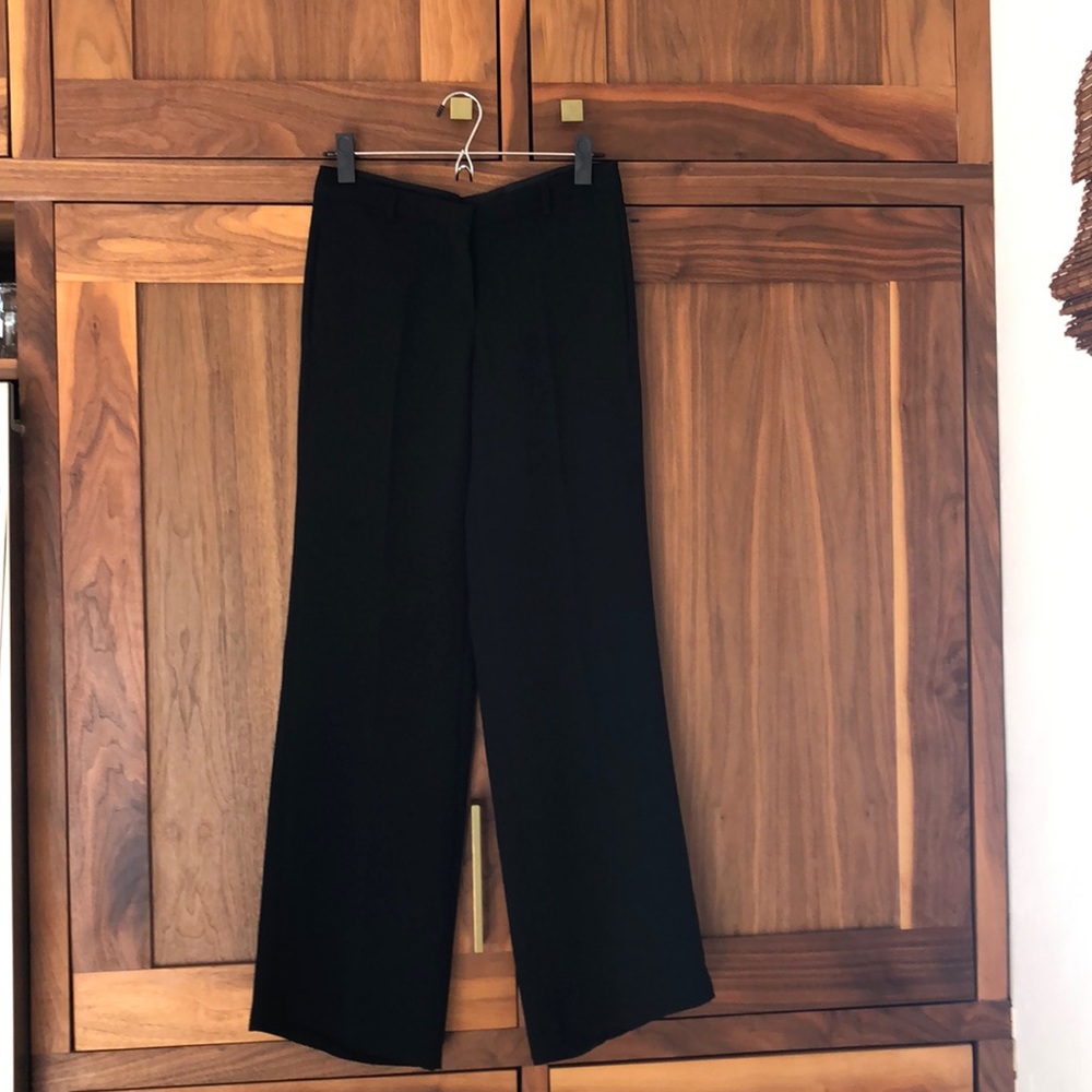 Black wide leg slacks.